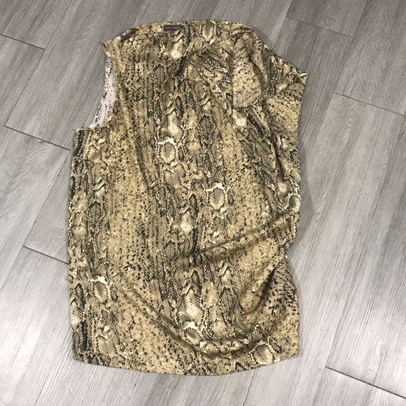Vince Camuto Python Print Asymmetrical Blouse - Picture 8 of 10